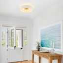 24” Large Boho Ceiling Light Hand Woven Coastal Chandelier for Kitchen Island Dining Living Room Bedroom, White, UL Listed