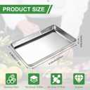 12 Pcs Stainless Steel Baking Sheet Pan Set, 9 x 7 x 1 Inch Stainless Steel Baking Tray Cookie Sheet Baking Pan Metal Baking Pan Oven Tray Cake Toaster for Baking,Dishwasher Safe