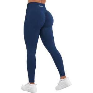 AUROLA Influence Workout Leggings for Women, Seamless Compression Tummy Control Leggings Mid Rise Yoga Pants (Small, Ensign Blue)