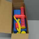 Jerify 3 Pcs Pogo Stick Foam Jumper Toy Foam Pogo Fun and Safe Jumping Stick for Kids Ages 3 and up Outdoor Indoor Toys Gift for Christmas, Makes Squeaky Sounds with Each Hop, Supports up to 250lbs