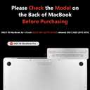 Case for MacBook Air 13 M1 2021 2020 2019 2018 Released A2337/A2179/A1932, Anti-Fingerprint Hard Shell Case with Keyboard Cover & Trackpad Protector & Webcam Cover, Space Grey
