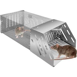 Humane Mouse Trap,Combined Automatic Continuous Rat Traps Cage, Extended Metal Rat Trap,Sensitive Pedal Trigger, Easy to Set Mice Catcher for Indoor and Outdoor