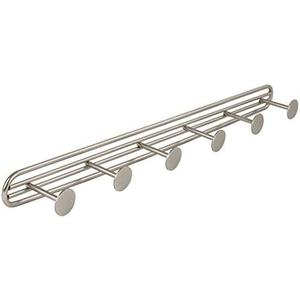 Spectrum Diversified Armstrong Wall Mount Coat Rack, 6 Hook, Satin Nickel