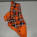 EXPAWLORER Plaid Dog Hoodie - British Style Warm Dog Sweater Shirt with Leash Hole,Pitbull Clothes Outfits,Winter Coat Apparel for All Breeds Puppy Girl Boy-Cat Apparel,Orange Small