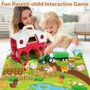 Toddler Toys for 1 2 3 Years Old Boys and Girls, Farm Animals Big Barn Toy, Farm Animal Set with Farms Play Mat, Toddler Educational Montessori Toys, Christmas Birthday Gift for Toddlers Boy and Girl