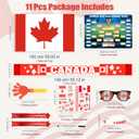 World Cup 2026 Fan Accessories with Large 3x5 ft Flag, Match Tracker Poster, Stickers, Cheering Sticks, Clapper & Scarf, World Cup Decorations Fan kit for Soccer Watch Party, Stadium and Home Cheering