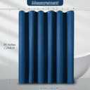 Extra Long Shower Curtains 96 inch Classic Blue Waffle Shower Curtain for Bathroom, Heavy Duty 256GSM Modern Shower Curtain, Machine Washable,Water Resistant with 12 Metal Hooks, 72Wx96H