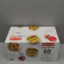 Rubbermaid TakeAlongs 40 Piece Food Storage Set, Red, Total of 12.6 Qts, Ideal Use for Meal Prep and Batch Cooking