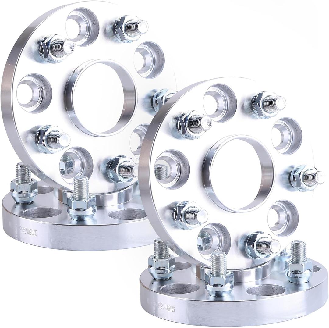 4PCS 5x112mm to 5x114.3mm Flange Hubcentric Wheel Adapter Spacers 20mm Hub Centric Wheel Adapter with 12x1.5 Thread Pitch