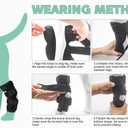 Dog Leg Brace for Rear Hock Joint, Compression Wrap Strong Support Back Leg for Canine Torn Acl & Ccl, Hind Ankle Injury and Sprain Heals, Keeps Warm and Stability for Arthritis (M) (Black)