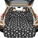 Veckle SUV Cargo Liner for Dogs with Side Flaps, Large (54" x 93") Water Resistant Trunk Cover, Non-Slip Pet Area Protector with Bumper Flap, Universal Fit for SUVs Sedans Vans, Paw Print