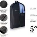 Luxury Storage Garment Bag for Men and Women Shirt, Blouse, Wool Sweater, Suit Jacket | 40 Inch + 5 Inch Gusset | Premium Hanging, Breathable, Foldable Clothes Protector and Travel Cover