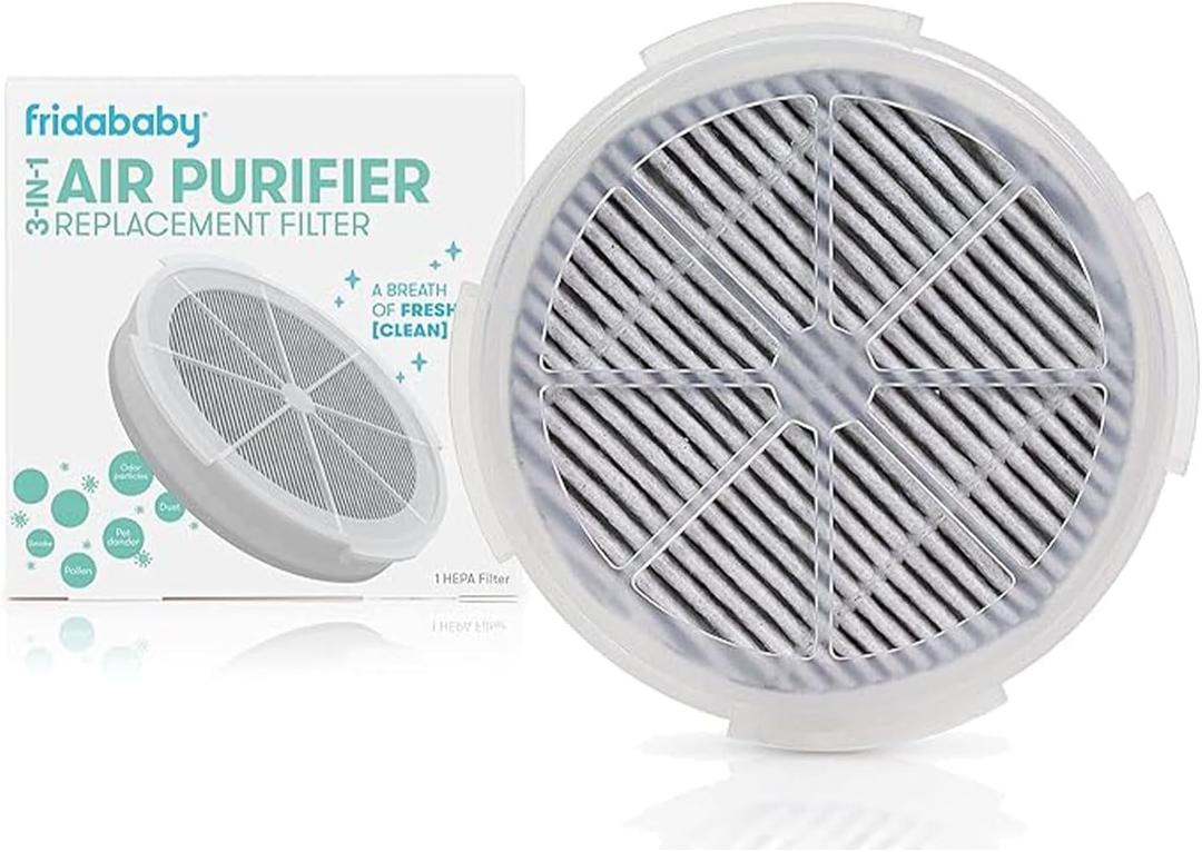 Frida Baby Replacement HEPA Filter for 3-in-1 Air Purifier with Activated Carbon for Common Allergens, Pollen, Dust, Remove Odors, Pollution & More
