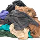 Buffalo Industries (10085PB) Recycled Multicolored T-Shirt Cloth Rags, 50 lb. bag, All-Purpose Rag for Cleaning, Paint Spills and Cleanup, Staining, Polishing, Dusting, Made from Recycled Materials