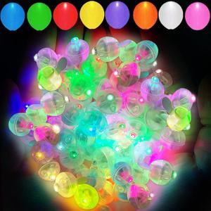 Aogist 100pcs Mutilcolor Balloon Lights, Long Standby Time Waterproof Mini Ball Light, Round LED Flash Lamp for Paper Lantern Balloon Party,Wedding,Birthday,Festival,New Year and Christmas Decorative (Multicolor)