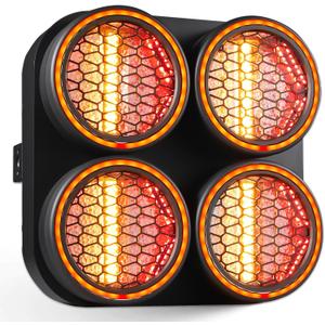 COB Stage Lights, RGBWA LED Blinder Spotlight, Par Can Stage Light Retro Matrix Light with Golden Halo Effect, DMX512 Sound-Active Uplighing for Party DJ Party Club Wedding Events