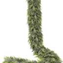 Extra Thick & Lush - 9 Ft by 10 Inch Real Touch Christmas Cedar Garland Artificial Realistic Soft Thickness Greenery Pine Cypress Garlands Christmas Garland for Mantle Fireplace Home Indoor Outdoor