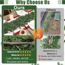 6ft Christmas Cedar Garland, Real Touch Pine Garland, Realistic Cypress Garlands Christmas Decorations for Mantel, Table, Stairs, Porch - Indoor Outdoor Xmas Holiday Decor