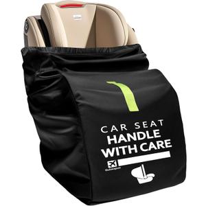 Guiseapue Car Seat Travel Bag for Airplane: Car Seat Bags for Air Travel Fit All Car Seats, Infant Carriers & Booster Seats, Carseat Cover Fit Doona Graco Evenflo, Airplane Travel Essentials Flying