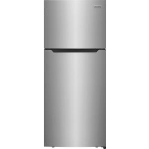 Frigidaire FFHT1822UV 18 cu. ft. Refrigerator with Spacious Interior Storage, Humidity Controlled Crispers to keep produce fresh for longer, Bright LED Lighting, Energy Star Certified, in Silver (Stainless Steel)