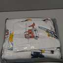 DJY Dinosaur Kids Duvet Cover Set Queen, 100% Cotton Dino Truck Car Bedding Set for Boys Girls, 3 Pieces Reversible Dinosaur Comforter Cover Set (1 Duvet Cover+2 Pillowcases)