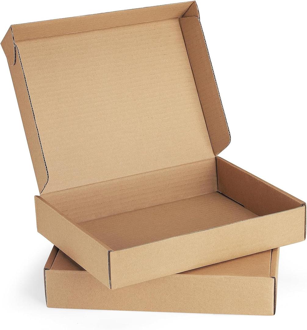 Eupako 13x10x2" Brown Shipping Boxes Corrugated Box Mailers 20 Pack Cardboard Shipping Boxes for Small Business, Mailing