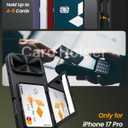 for iPhone 17 Pro Case Wallet, Built-in Stand & Card Holder & Camera Cover, Rugged Military Grade Drop Protection Heavy Duty Hard Protective Phone Cover Case for iPhone 17 Pro 6.3" 2025, Black