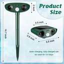 Kittmip Ultrasonic Animal Repellent Outdoor Solar Powered Repeller Deterrent Waterproof Motion Sensor Animal Deterrent (2, Green)