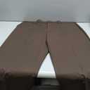 Plaid&Plain Men's Dress Pants Slim Fit Stretch Khaki Pants Wrinkle Free 8802 Brown 38x34