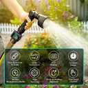 RESTMO Water Flow Meter with Brass Inlet & Outlet, Measure Gallon/Liter Consumption and Flow Rate for Outdoor Garden Hose Watering, RV Water Tank Filling, Lawn Sprinkler and Nozzle Sprayer