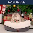Heated Cat Bed with Auto Shut Off Timer, 17.7" x 13.7" Adjustable Temperature Indoor Pet Heating Cushion Bed for Kittens, Cats, Puppies and Small Dogs, Gray