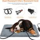 INVENHO Extra Large Pet Heating Pad, Adjustable Temperature Waterproof Dog Cat Heating Pad with Timer, Electric Pet Heated Mat,XL: 47" x 28", Grey