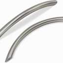 homdiy 5 Pack 5 Inch Brushed Nickel Cabinet Pulls Arched Drawer Handles Solid Hardware for Kitchen and Bathroom Dresser