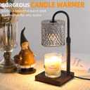 Candle Warmer Lamp with Timer Dimmer Adjustable Height, Candle Warmer with 2 Bulbs for Jar Candles, Home Decor, for Women Birthday