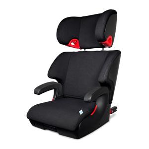 Clek Oobr High Back Booster Seat with Adjustable Headrest, Reclining Design, and Rigid Latch System (Pitch Black)