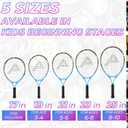 AMA SPORT Kids Tennis Racket for Junior Toddlers Starter Kit for Girl Pink and Boy Yellow with 420D Nylon Shoulder Strap Bag, Graffiti Blue 19", Graffiti Blue