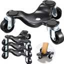 4 x Tallew 4pcs Furniture Moving Dolly 3 Wheel Steel Tri Dolly Heavy Duty Movers Mobile Rollers Triangle Swivel Caster Easy Moving Tool for Home Furniture 200 Lbs Load Capacity(4pcs)