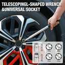 YELLOW JACKET Scissor Car Jack 3 Ton Tire Changing Kit with Lug Wrench, Emergency Kit Scissor Jack for Car