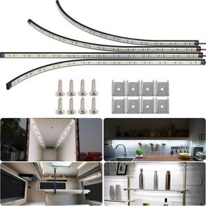 12V LED Light Strip 7000K White, 12V Interior LED Light Bar Slim Enclosed Trailer Interior DIY Cabinet 12 Volt LED Lighting Strip for Car,Trailer,Motorhome,Van,RV,Truck Bed,Cargo,Boat(4 Pack)