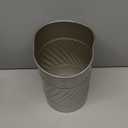 Monarch Abode Metal Bathroom Trash Can  Waste Basket for Bedroom, Office Desk, & Dorm, Handcrafted Wave Embossed, Durable Decorative Pewter Small Trash Can Bathroom Garbage Bin Wastebasket