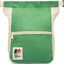Oso Supply Co - Kulshan Bouldering Bucket, Large Size Chalk Bag for Rock Climbing, Chalk Pot with Magnetic Roll Down Closure, Brush Loop, Zippered Pockets for Climbers (Trailhead Green & Fog)