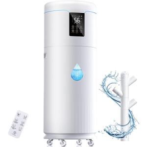 17L/4.5Gal Ultra Large Humidifiers for Bedroom 2000 sq ft, Quiet Humidifiers for Large Room, Tower Humidifier with 4 Mist Mode & Extension Tube for Home School Office Commercial Greenhouse Plants (WHITE)