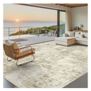 Abstract Rug 8x10 Large Living Room Rugs Neutral Modern Washable Area Rugs for Bedroom Dining Room Non-Slip Stain Resistant Foldable Thin Rug Beige Gray