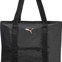 PUMA Women's Cambridge Tote with Shoulder Strap & Zip Closure (Black/Gold)