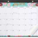 Floral 2026 Wall Calendar, Tear-Off Monthly Calendars from January to December 2026, Hanging Calendar for Recording Anniversaries and Appointments, 17"× 12”