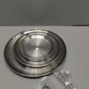 2PCS Silver Cupcake Stand 3 Tiered Dessert Stand Stainless Steel Cupcake Display Stand Party Serving Trays Silver Cake Holder for Holiday Dessert Table Decorations Birthday Wedding