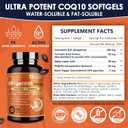 NATURE TARGET Ubiquinol CoQ10 200mg with PQQ & Turmeric, 120 Count | High Absorption Coenzyme Q10 with ALA & Black Pepper, Supports Antioxidant for Brain Health, Energy Production, BBD 12/2028