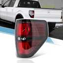 VPIMOZO Brake Tail Light Assembly Compatible With 2009 2010 2011 2012 2013 2014 Ford F150 Rear taillights Pickup Truck Smoked (Right Passenger Side)