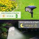 Solar Outdoor Lights, 6 Pack Waterproof Landscape Spotlights  IP65 Solar Powered Pathway Lights for Yard, Patio, Walkway & Driveway (Cool White)