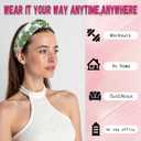AWAYTR Top Knotted Headbands for Women's Hair Wide Hair Band | Wide 1.57" fabric-wrapped headbands with pearls for daily outfits, all-day comfort, hair control, and quick styling